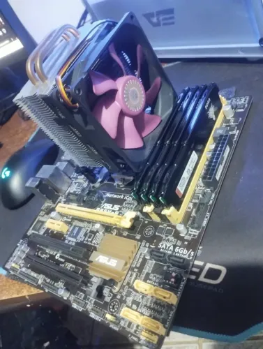 Kit placa mãe processador e memoria 32gb + cooler 