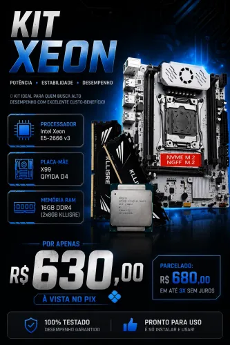 *PROMOÇÃO* Kit Xeon (Placa mãe + RAM's + processador)