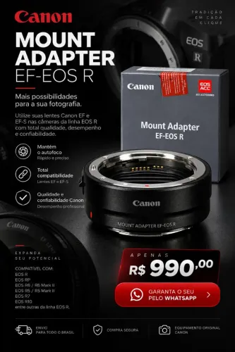 Adaptador Canon Lente EF/EF-S em Câmeras EOS R