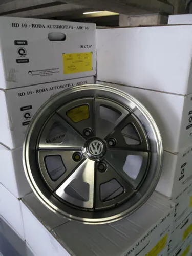 Roda aro 15 Porsche grafite com diamantado fusca 4x130 jogo 