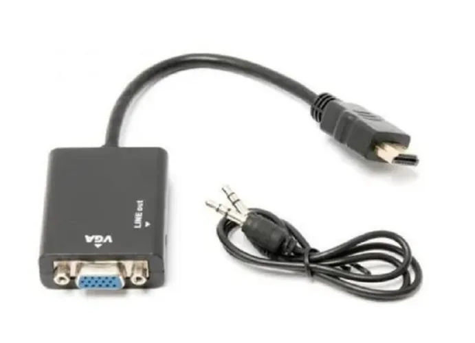 Conversor Hdmi ? Vga com cabo p2 saída de aúdio