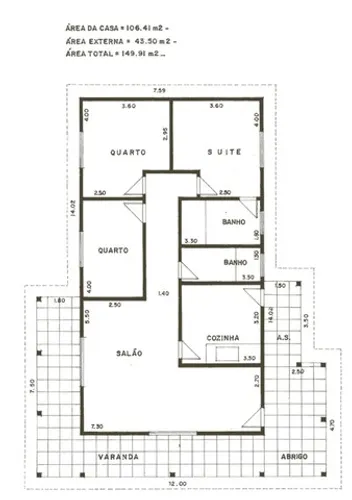Projeto Terreno e Construção 106,41m2