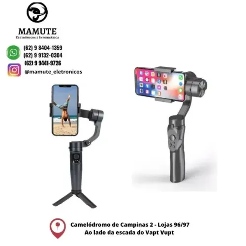 Estabilizador Celular Gimbal 3-axis Bluetooth Tripé Foto
