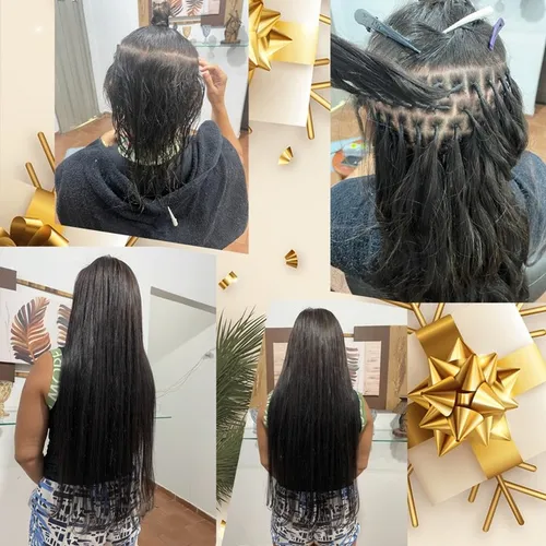Colocação e manutenção de Mega Hair Nozinho Italiano 