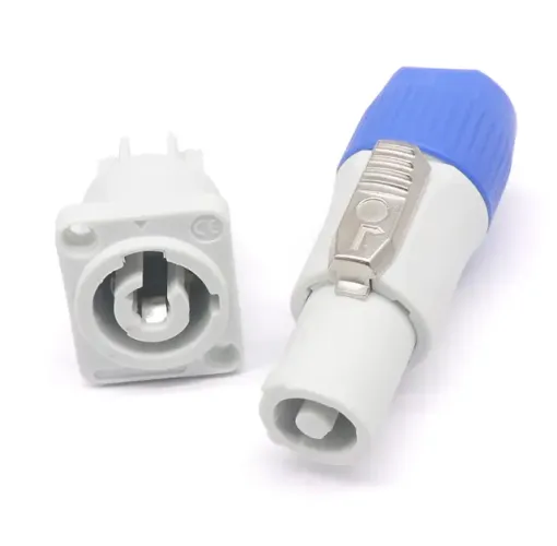 Kit Casal Conector Powercon 1 Macho Linha + 1 Fêmea Painel E1005m e E1005f