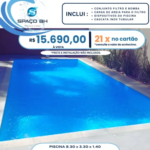 Chegou melhor época para realizar seu sonho!! Piscina 8.30m com varios itens