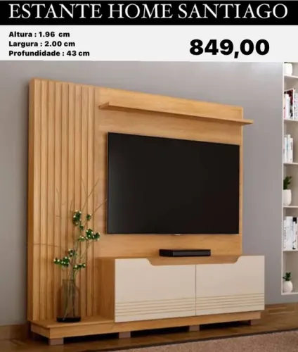 Estante Home Santiago Ripado - ENTREGA HOJE !!!