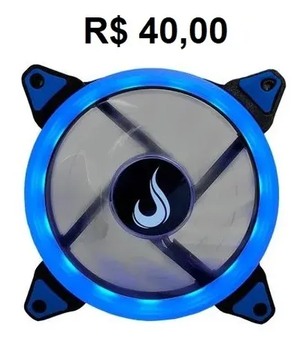 Cooler p/ gabinete 12cm preto 35,00 / C/ led verm., verde 40,00 / 8cm 20,00