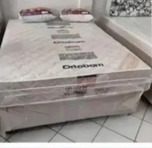 Cama box conjunto Ortobom colchão + base Queen ENTREGA GRATIS