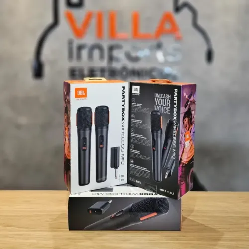 Kit 2 Microfone sem fio JBL modelo novo - Lacrada e 1 Ano de Garantia- Loja Villa Imports