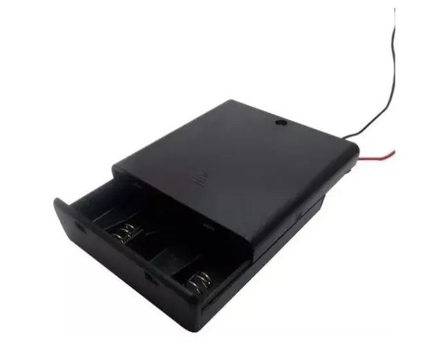 Suporte Plástico Com Chave On/Off por 4 X pilhas AA Ig Arduino COD-CP33