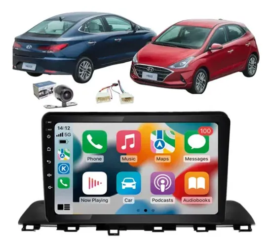 Multimídia Hyundai Hb20 2020 2024 Câmera Ré Carplay Sem Fio