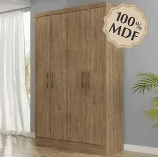Guarda Roupa de SOLTEIRO com 4 Portas 100% MDF - Fazemos Entregas!
