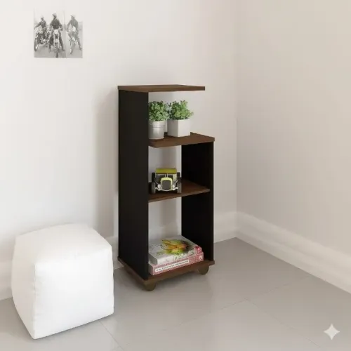 (PAGA SOMENTE NA ENTREGA) Mesa de Apoio Bis Imbuia/Preto