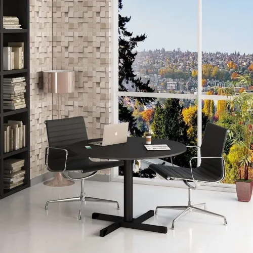 Mesa de Reunião Redonda para escritório 1m