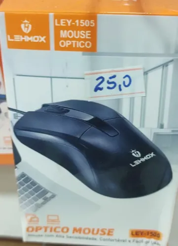Mouse Com fio Óptico Original 1600dpi 