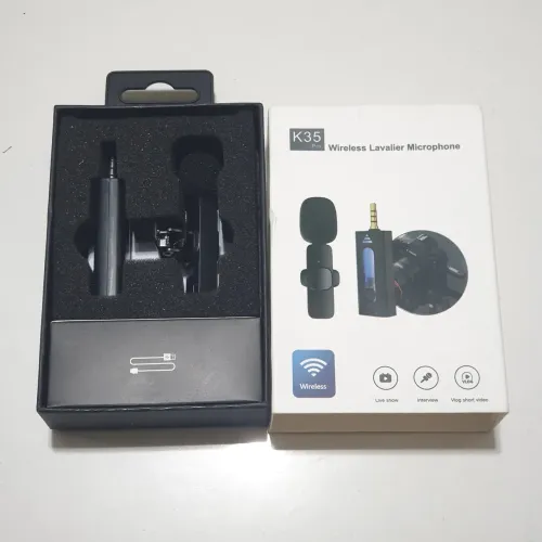 Microfone Lapela K35 sem fio
