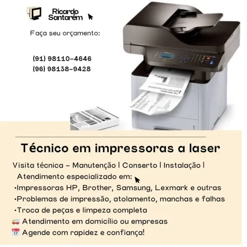 Manutenção de impressoras.