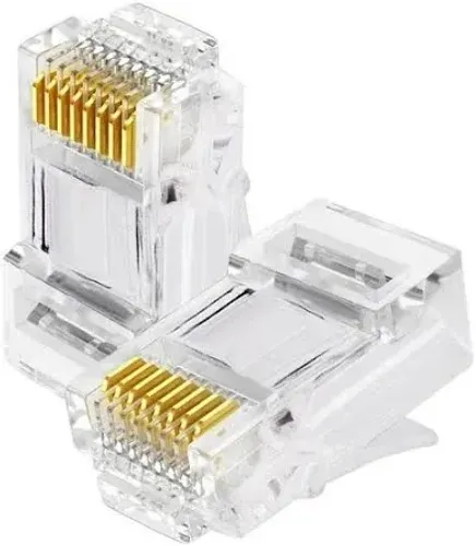 Conector Plug Rj45 Cat5e Cat6 para cabo de rede 