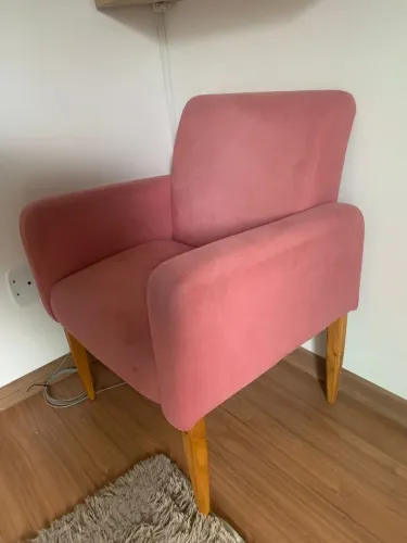 POLTRONA LUXO ROSA 2 UNIDADES