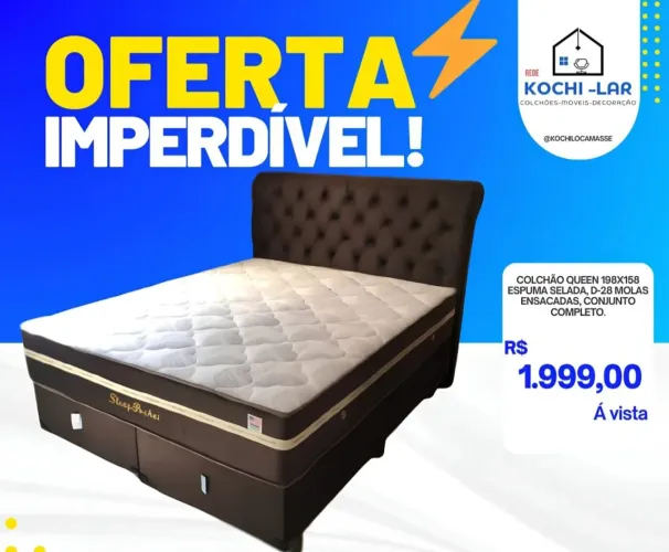 Colchão e base molas ensacadas individualmente