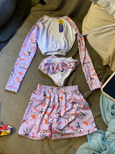 Bíquini infantil Novo- com short 