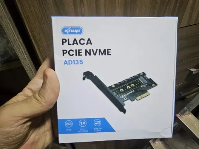 placa pcie nvme ad135 novo na caixa 