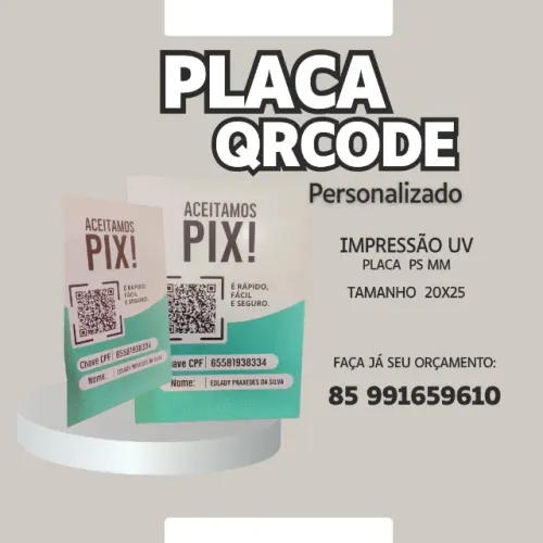 Facilidade e Agilidade -plaquinha qrcode