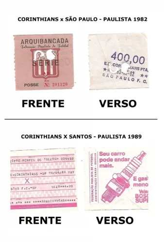 Ingressos Corinthians Anos 80