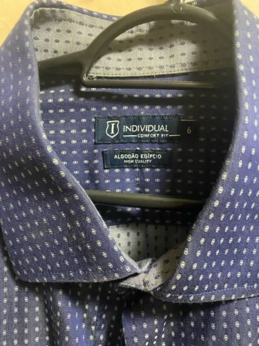Camisa social manga longa individual 