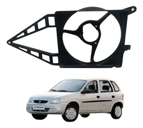 Moldura Ventoinha Radiador Chevrolet Corsa 2002 2003 Detalhe