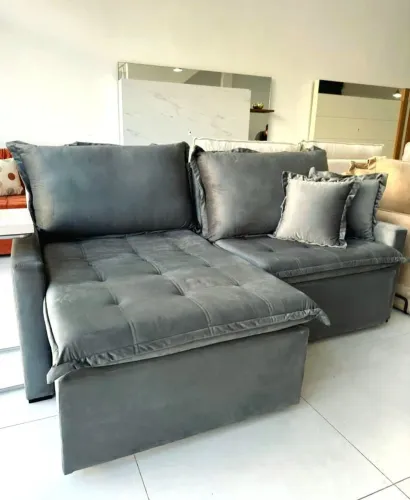 Sofá 1.80 Fungaro Retrátil Molas Bonnel espuma D33