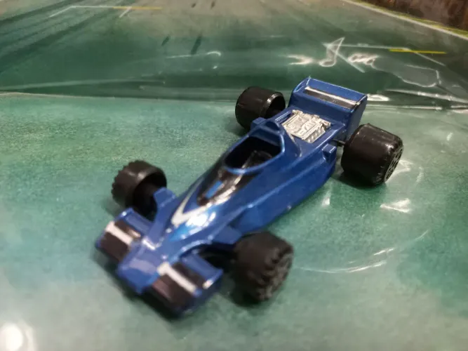 Miniatura carrinho Fórmula F1 Indy 1/64 azul