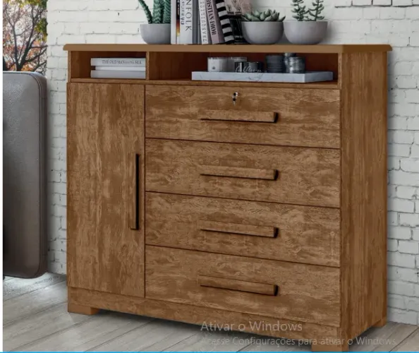 Comoda 100% MDF com corrediças telescopicas - Entrega e montagem GRATIS 