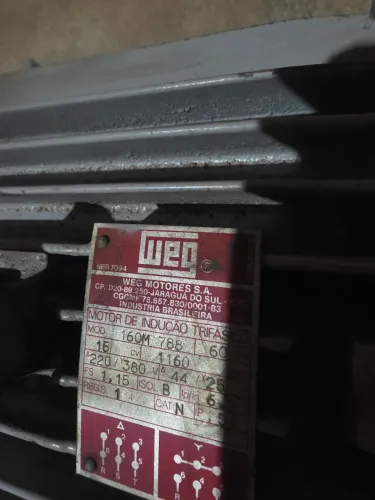 Vendo motor 15cv trifásico 