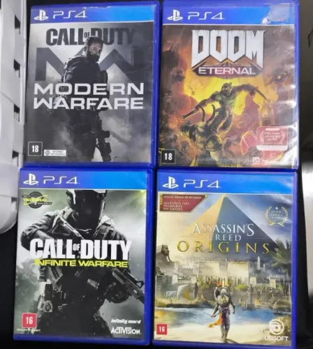 Lote 4 jogos de PS4 // faço envio via olx pay pro brasil todo