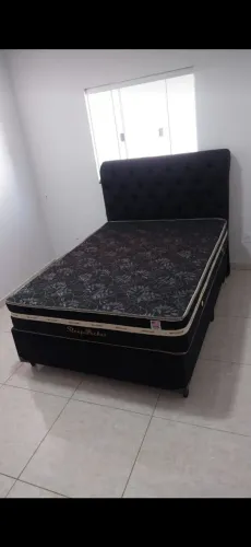 Cama solteirão box e colchão e cabeceira