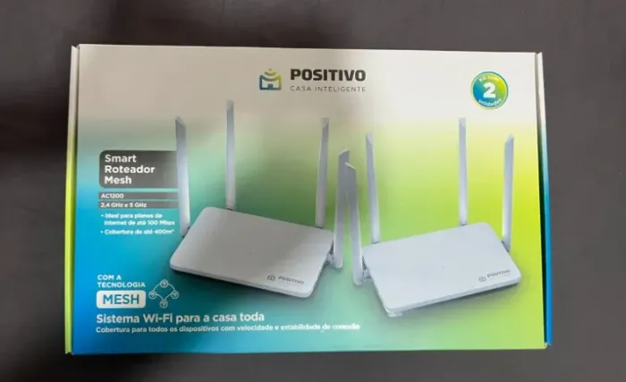 Kit com 2 unidades Roteador Positivo Smart Mesh Lacrado