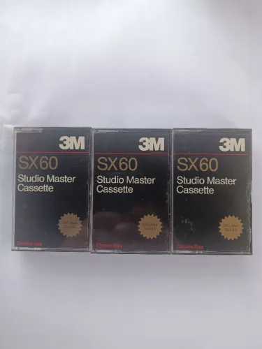 Fita k7 3m sx-60 min chrome studio virgens lote 3 fitas 