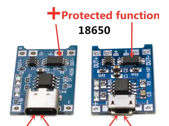 Placa Proteção Bms Carregador Baterias Lítio Tp4056 5v 1a