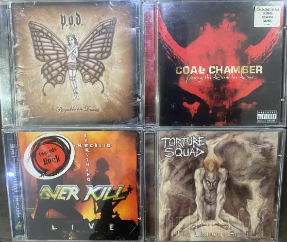 Cds Rock, punk, hip hop  valores na descrição 