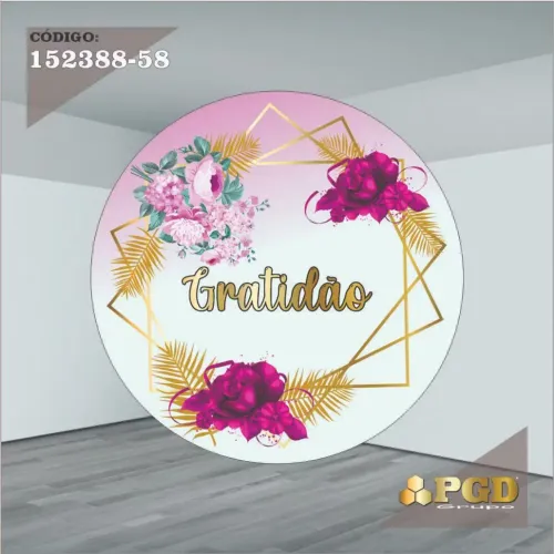 Capa painel redondo, decoração pegue e monte