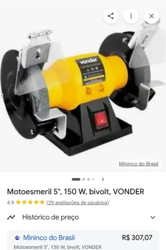 Motoesmeril 150W Bivolt Vonder semi nova