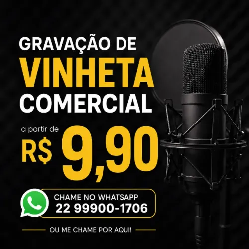 Vinhetas R$ 9,99 - Spots, Chamadas, Locução,  Offs, Aberturas, Carimbo, Passagem,