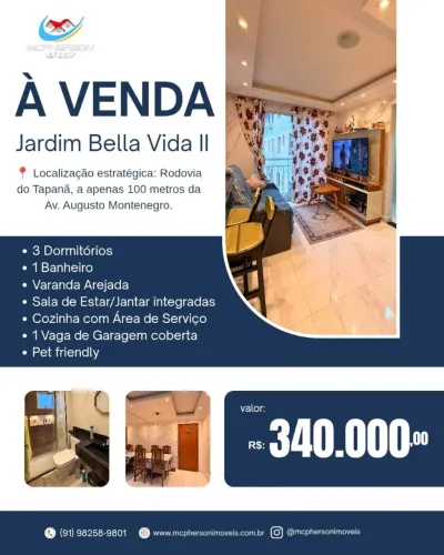 APARTAMENTO À VENDA - JARDIM BELLA VIDA II