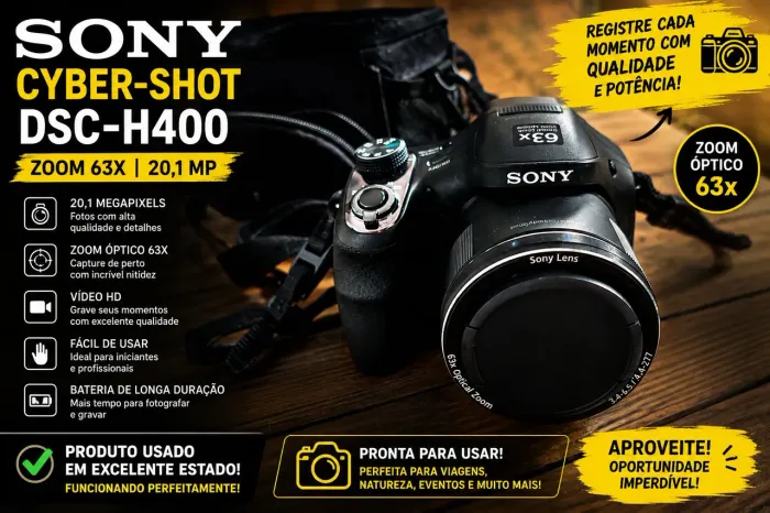 Sony Cyber-shot DSC-H400 - Zoom 63x - Excelente Estado