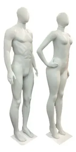 2 manequins e outor materiais para loja