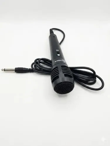 Microfone Lenoxx Dynamic Com Cabo 2 Metros P10 Para Karaokê Caixa De Som + Frete Grátis