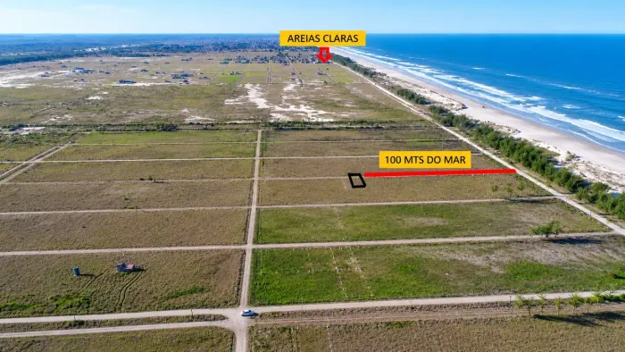 Vendo terreno com escritura a 100m do mar em balneario gaivota