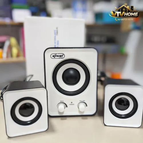 Caixinha com Subwoof Knup PC + Entrega Grátis